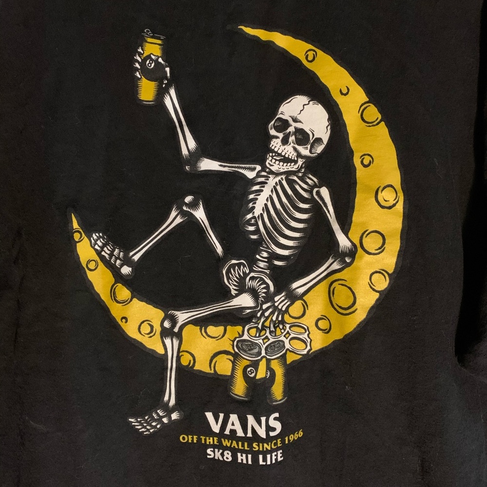 Vans Moon,Skeleton and Beer Tee